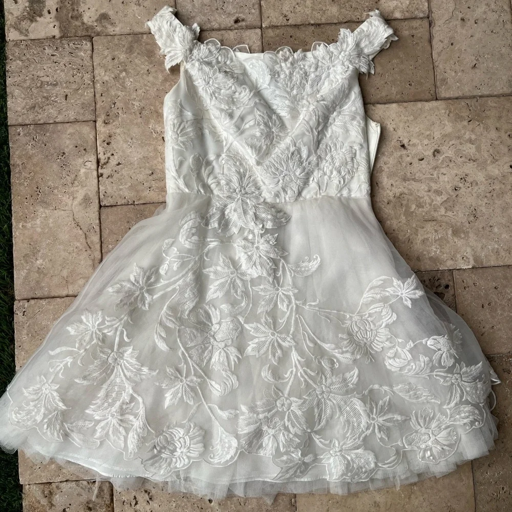 Adrianna Papell short wedding dress size 8 - Picture 6 of 10